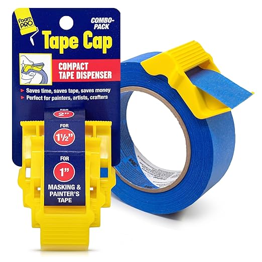 Foampro 149 Tape Cap Compact Tape Dispenser, 1 1/2” and 2” Masking and by FoamPRO