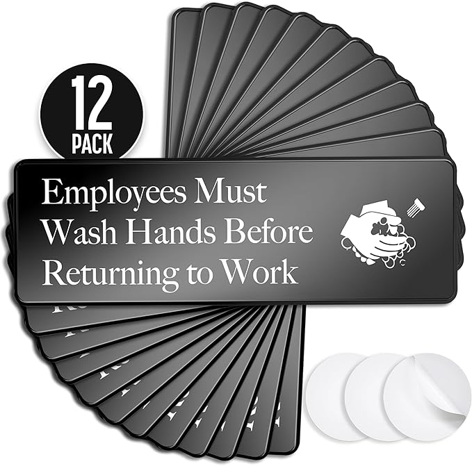 ASSURED SIGNS Employees Must Wash Hands Sign by AssuredSigns