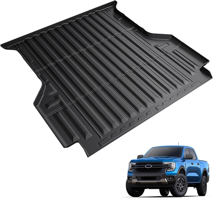 Truck Bed Mat for Ford Ranger 2025 2024, All Weather Truck Bed Liner for 2025 by LUMWAY