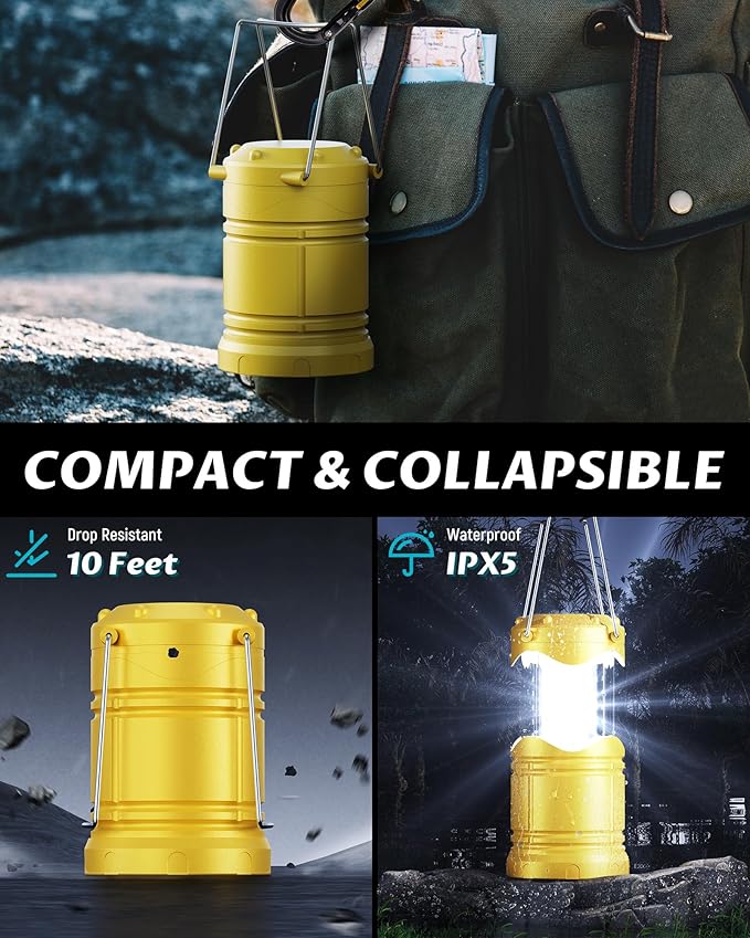 Lichamp 4 Pack LED Camping Lanterns, Battery Powered Camping Lights LED - Image 7