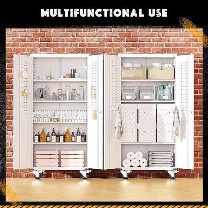 Greenvelly 72" Metal Storage Cabinet - Image 4