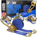 US Cargo Control Wire Hook Ratchet Straps 2 Inch x 30 Foot, 000 LBS Break by USCargoControl