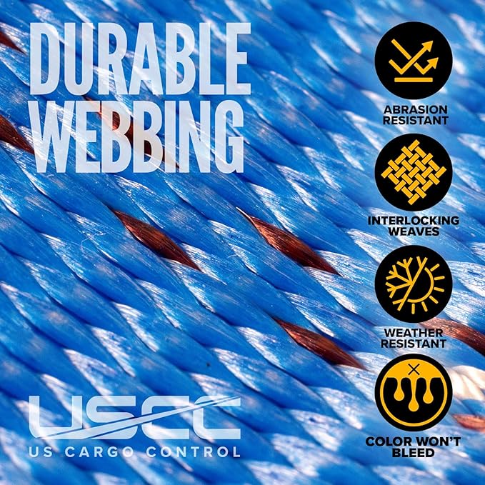 US Cargo Control Wire Hook Ratchet Straps 2 Inch x 30 Foot, 000 LBS Break - Image 5