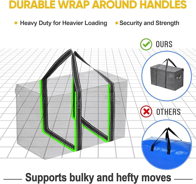VENO 2 Pack Moving Bags and Large Christmas Storage Bins - Image 5