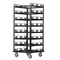 Trafford Industrial Stanchion Post Cart, 24 Posts, Horizontal Padded Storage by Crowd+Control+Warehouse