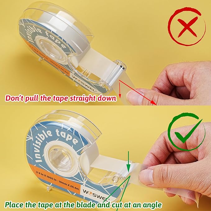 Tape Refills with Dispenser, 24 Roll Invisible Tapes, 3/4 Inch X 1000 in - Image 4