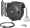 DEWENWILS 30FT Retractable Extension Cord Reel, 16/3C SJTW Heavy Duty Power Cord by DEWENWILS