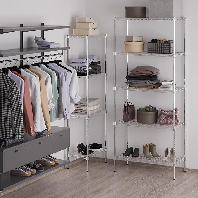 18" Deep x 36" Wide x 86" Height Wire Shelving Kit | 5-Tier | NSF Commercial - Image 5
