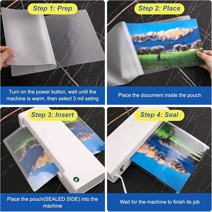 300 Pack Laminating Sheets, 3 Mil, 9 x 11.5 Inches Thermal Laminating Pouches - Image 7