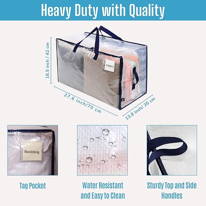VENO 4 Pack Moving Bags and Large Christmas Decoration Storage Bins - Image 4