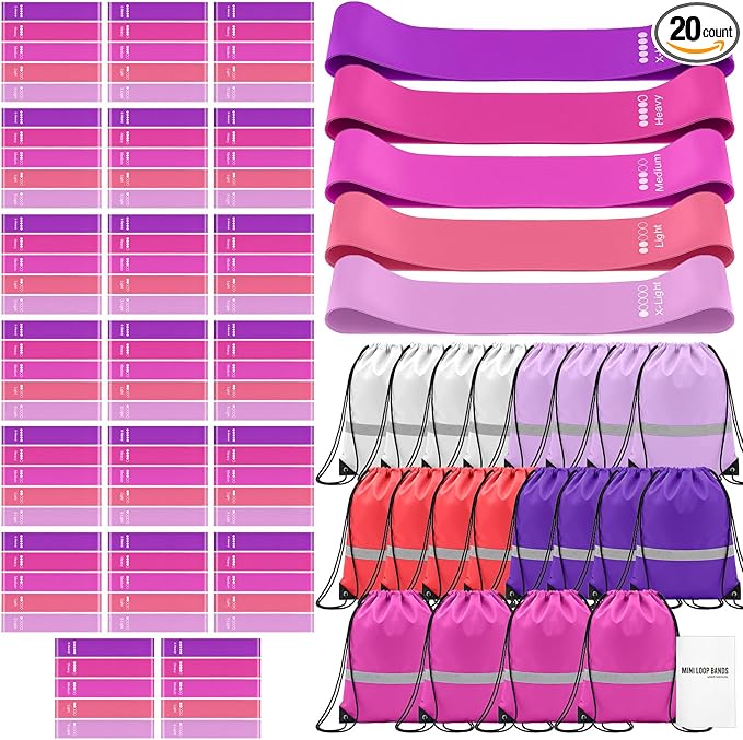 Sratte 120 Pcs Workout Loop Resistance Bands Bulk, Gym Elastic Bands Set by Sratte