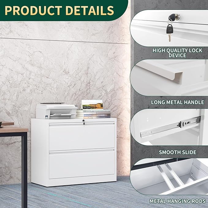 2 Drawer Lateral File Cabinet - Image 4