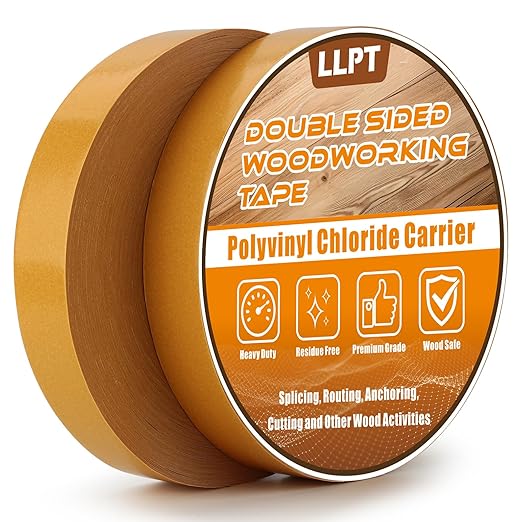 LLPT Double Sided Woodworking Tape 1" x 150Ft Each 2 Pack Double Face Turner by LLPT-AllAboutAdhesiveTapes
