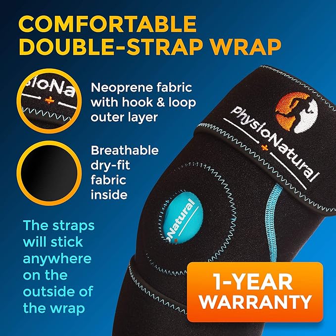 PhysioNatural Ice Pack for Knee Pain Relief, Reusable Gel Ice Wrap for Leg - Image 6