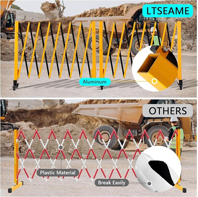 23FT Industrial Expandable Barricade Folding Security Gate - Image 6