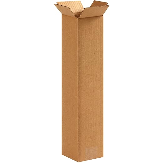 BOX USA Shipping Boxes 4"L x 4"W x 18"H, Storage Box by BOXUSA