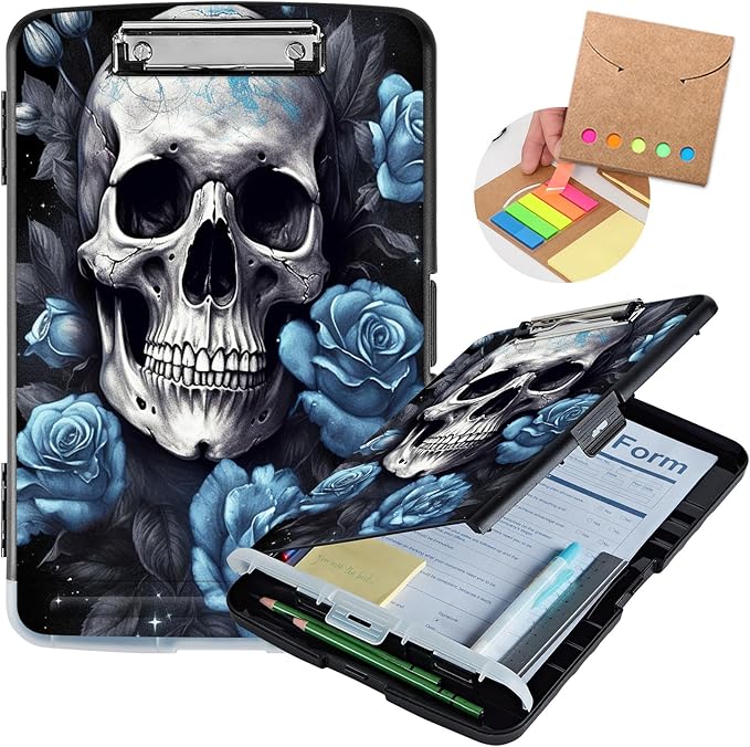 Clipboard with Storage, Heavy Duty Plastic Storage Clipboard with Low Profile by Unknown