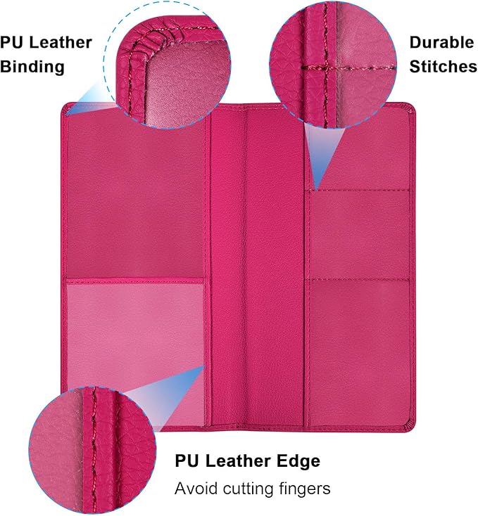 Wisdompro Car Document Holder Organiser, PU Leather Vehicle Insurance and - Image 4