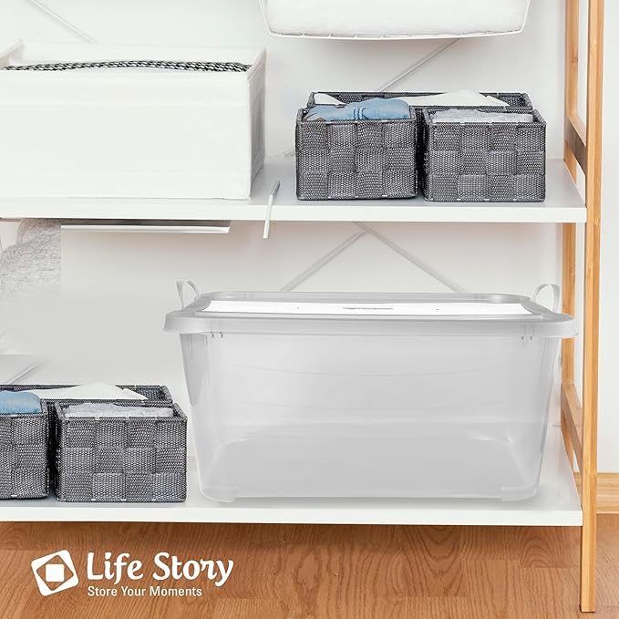 Life Story 24 Pack Light Duty Stackable Storage Bin, 55 Quart Home Organizer - Image 5