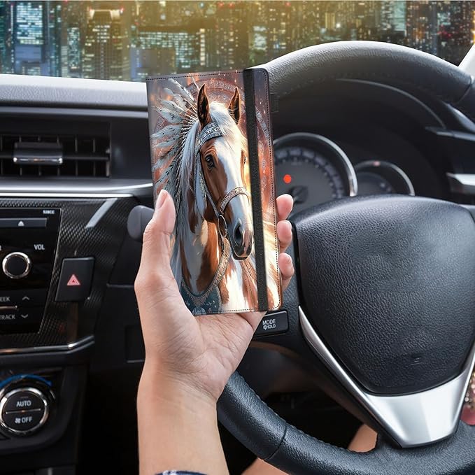 Car Registration and Insurance Holder, Leather Vehicle Glove Box Organizer - Image 3