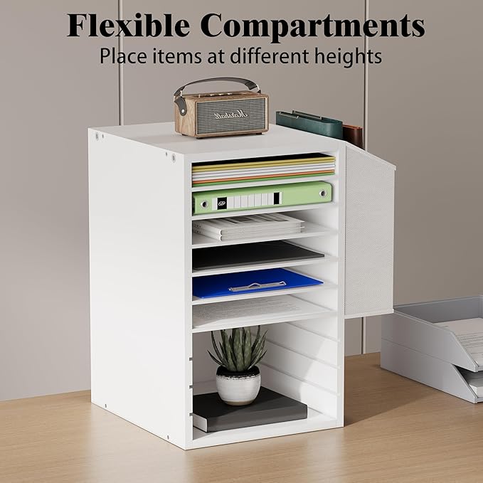 Office Mail Sorter, Wooden Paper Organizer - Image 4