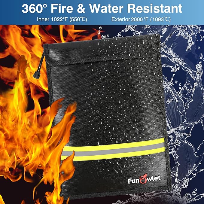 Fireproof Waterproof Money Document Bag - Image 4