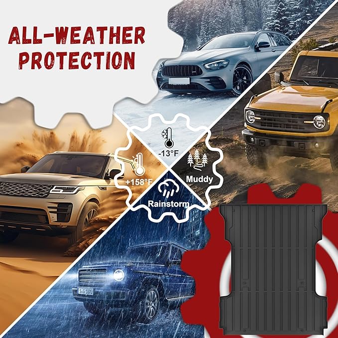 Truck Bed Mat Fit Ford F150 & Lightning 2015-2026 6.5FT Standard Bed, TPE All - Image 7