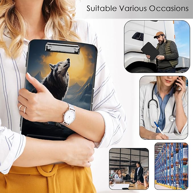 Clipboard with Storage, Office Supplies Nursing Clipboards Folder with Pen - Image 4