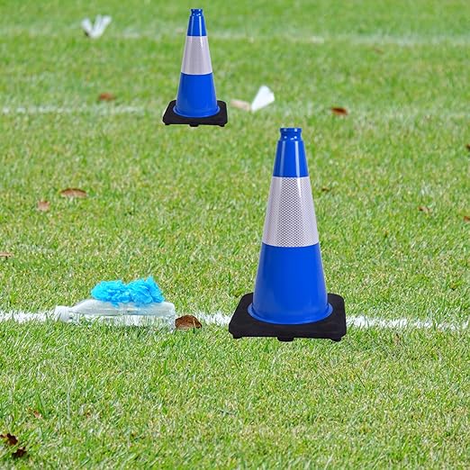 8 Pack 18 Inch Blue Durable Training Cones - Image 5
