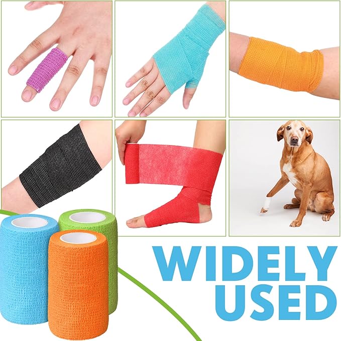 Treela 36 Pcs Self Adherent Bandage 4" X 5 Yard Wrap Breathable Cohesive - Image 3