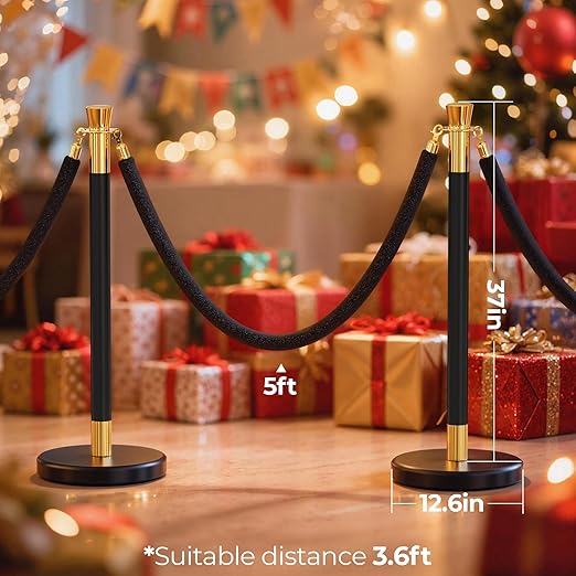 12pcs Sturdy Stanchion Posts, Water/Sand/Concrete Fillable Leakproof Base - Image 7