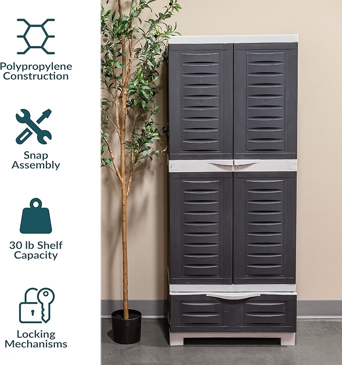 Sunnydaze Lockable Storage Cabinet - Image 5