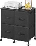4 Drawer Lateral File Cabinet, Mobile Filing Cabinet by HIGDBFE