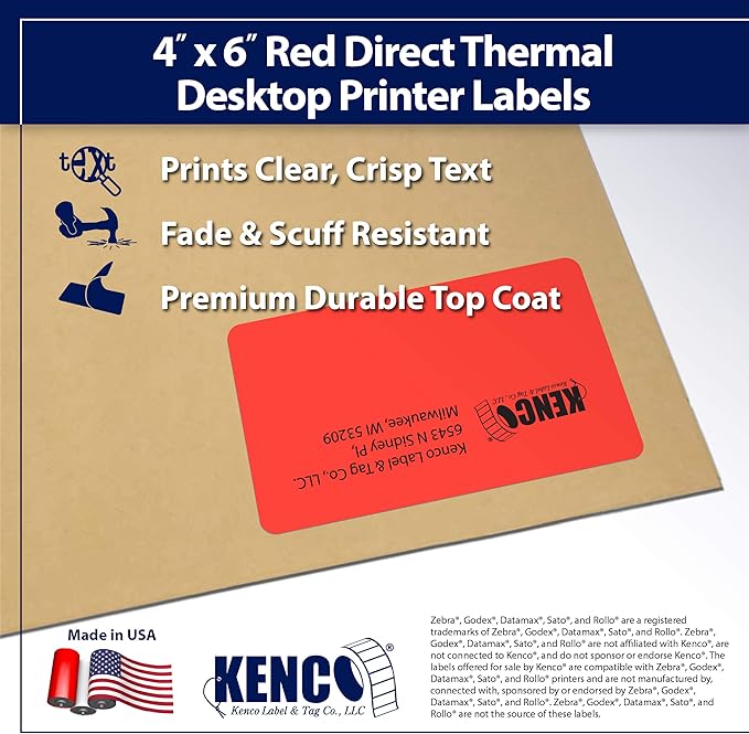 4" X 6" Direct Thermal Perforated Stickers Labels - Image 3