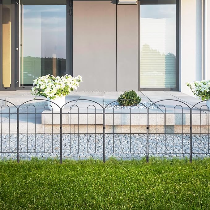 20 Pack Decorative Garden Fence Outdoor - 24in H x 22ft L Rust-Proof Coated - Image 7