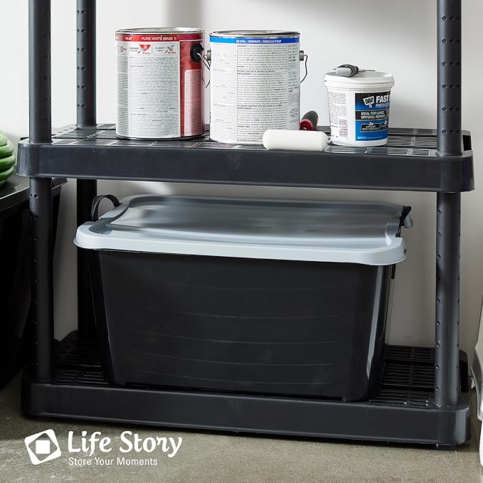 Life Story 24 Pack Heavy Duty Stackable Storage Bin, 55 Quart Home Organizer - Image 5