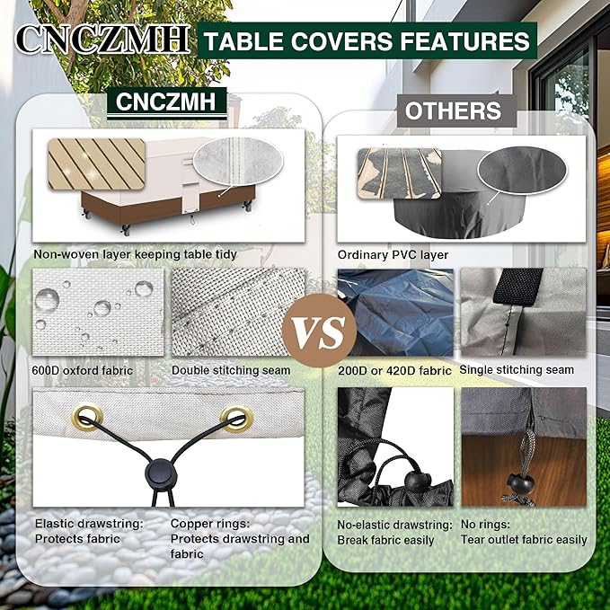 Heavy Duty Patio Furniture Covers Waterproof, 600D Outdoor Furniture Cover - Image 5