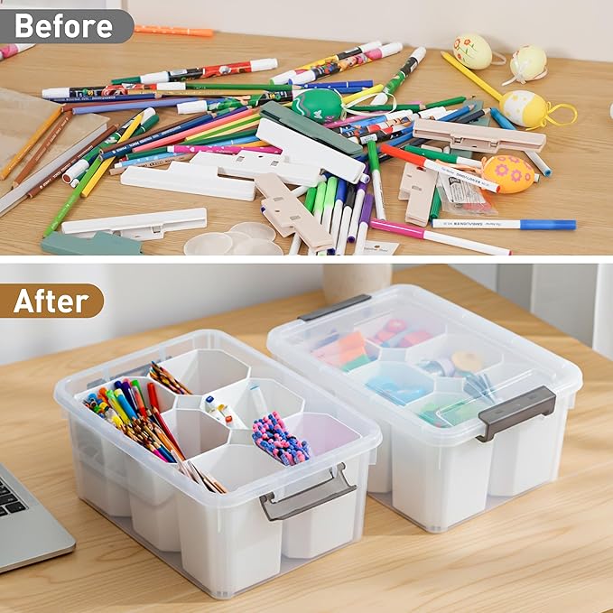 Citylife 17 QT Plastic Storage Bins Clear Storage Box - Image 9