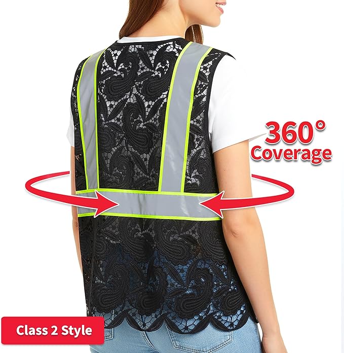 Lace-Mesh Safety Vest for Women & Men - Image 3