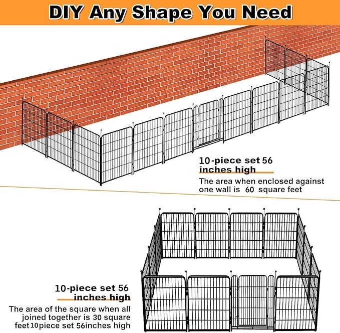 56in Garden Fence, 10 Panels Total 22.1 Ft, Garden Fence - Image 7