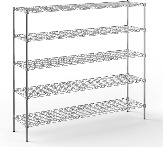 18" Deep x 72" Wide x 74" Height Wire Shelving Kit | 5-Tier | NSF Commercial by Regal+Altair