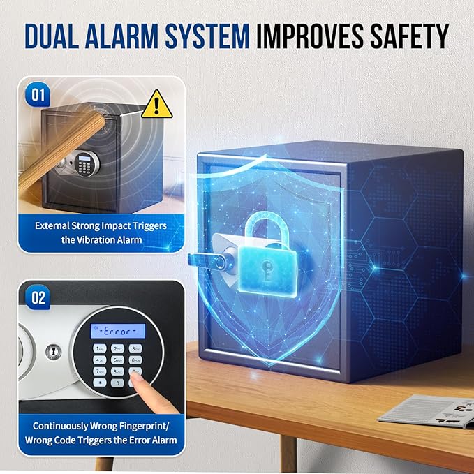 BlackSmith Biometric Safe Box 1.5 Cub Home Security Safe Fingerprint - Image 6