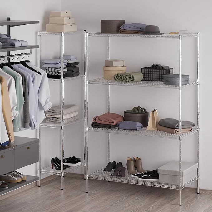 24" Deep x 48" Wide x 74" Height Wire Shelving Kit | 4-Tier | NSF Commercial - Image 6