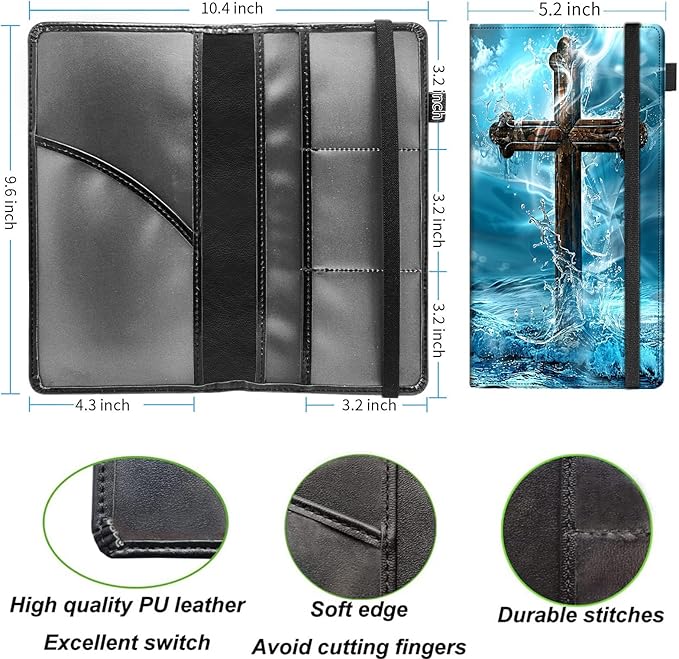 Car Registration and Insurance Holder, Leather Vehicle Glove Box Organizer - Image 4