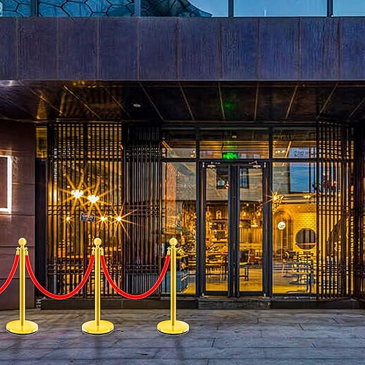 Gold Stanchions with Red Velvet Ropes - Image 8