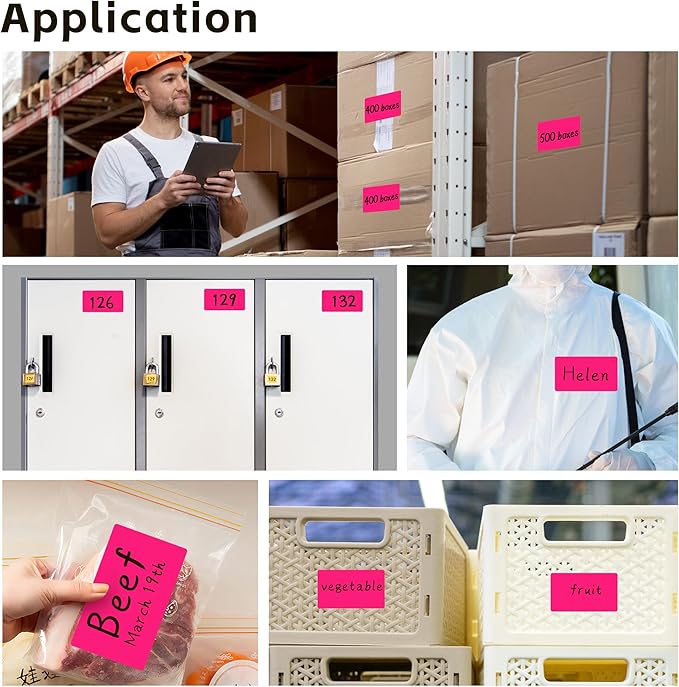 PARLAIM 3 X 5 Inch 4Rolls/1000 Per Roll Rectangle Inventory Color Coding Labels - Image 6