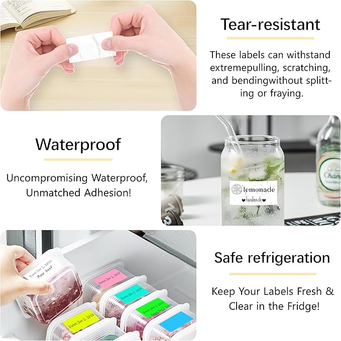 1X2 inch Label Stickers Roll for Thermal Printer 500PCS White Colored Removable - Image 5