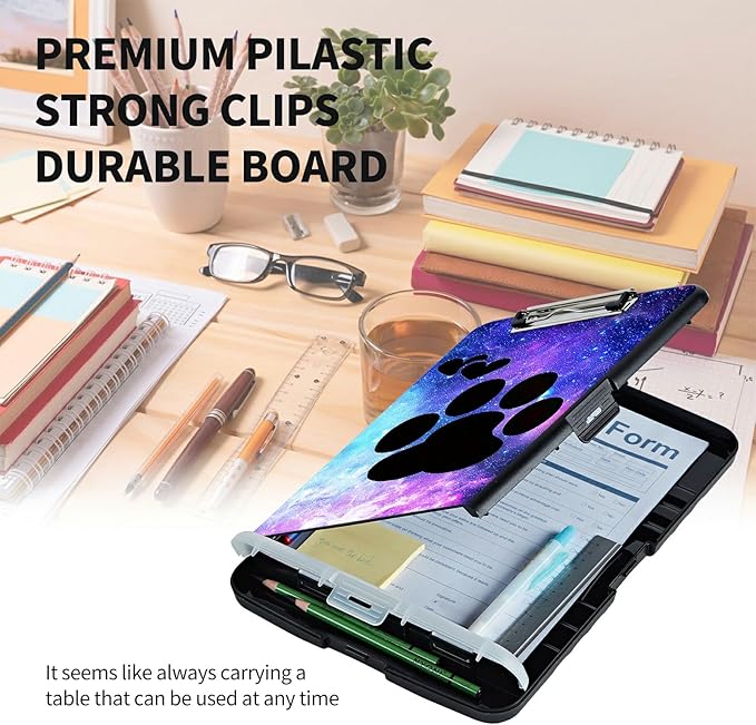 Clipboard with Storage High Capacity Plastic Nursing Clipboards with Pen Holder - Image 6