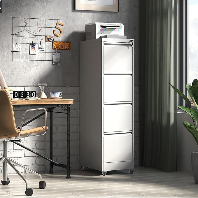 4 Drawer Locking File Cabinet - Image 8