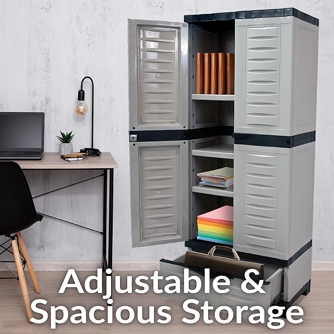 Sunnydaze Lockable Storage Cabinet - Image 3